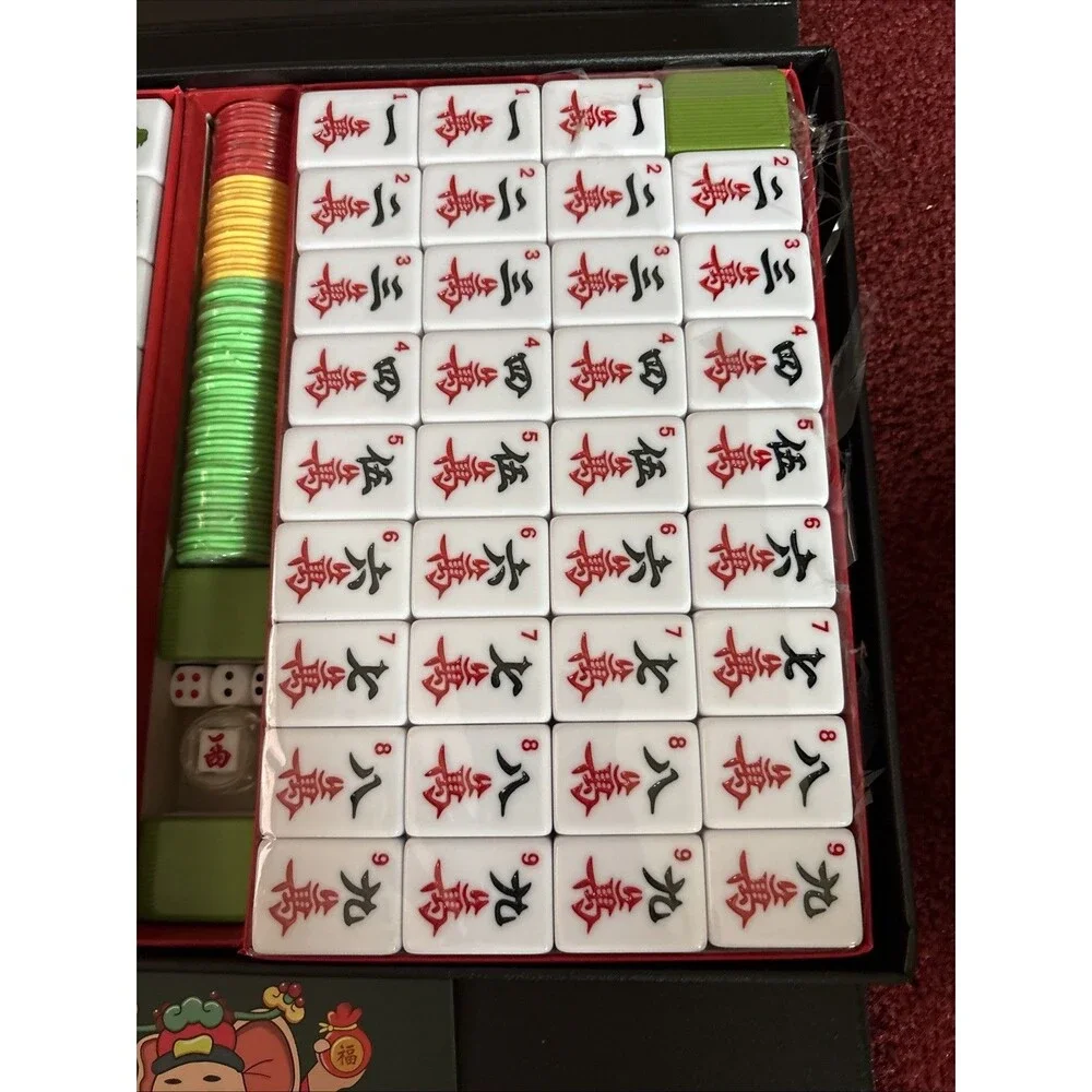 Chinese Mahjong Set X-Large 146 Numbered Melamine 1.5